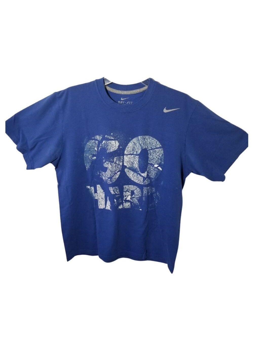 Nike Blue and White Graphic Tshirt. Medium  R2-14